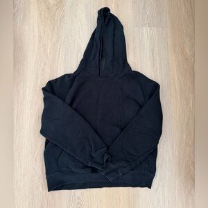 Quince 100% Organic Cotton Boyfriend Hoodie in Balck
